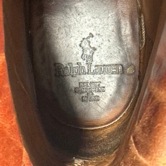 VTG Rancourt & Co x Polo Ralph Lauren Hiking Boot Bench Made in Maine VGUC 12 - Picture 9 of 12